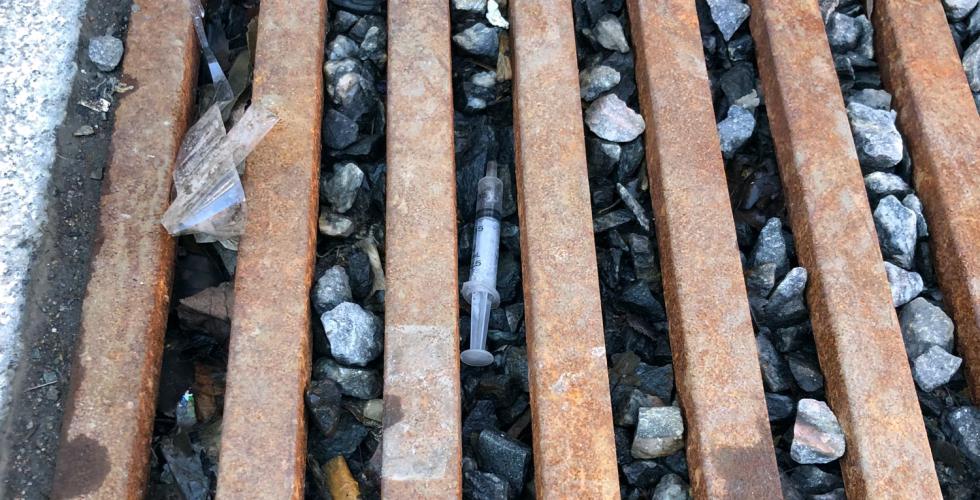 brukt spr&oslash;yte p&aring; brugata