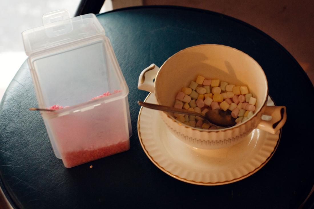 Marshmallows og str&oslash;ssel